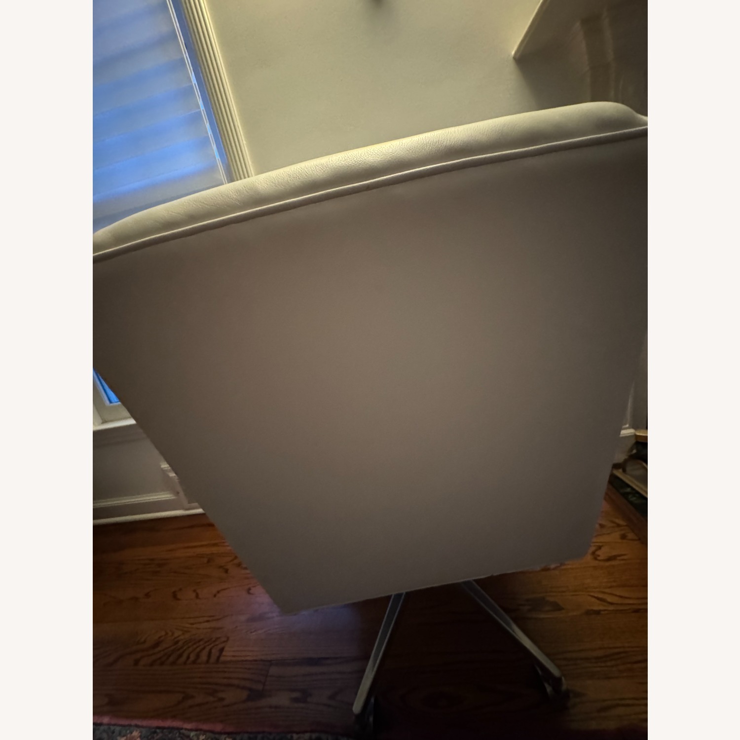 Ethan Allen White Leather Office Chair - image-3