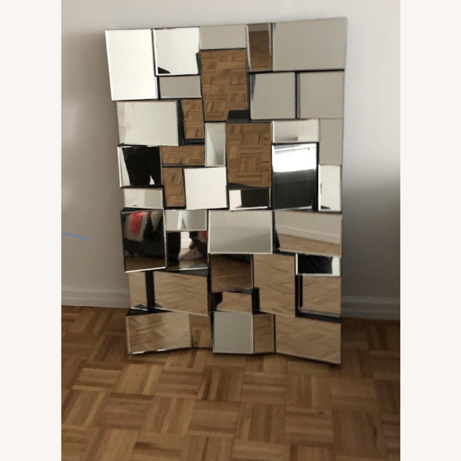 Silver Glass Wall Mirror - image-1