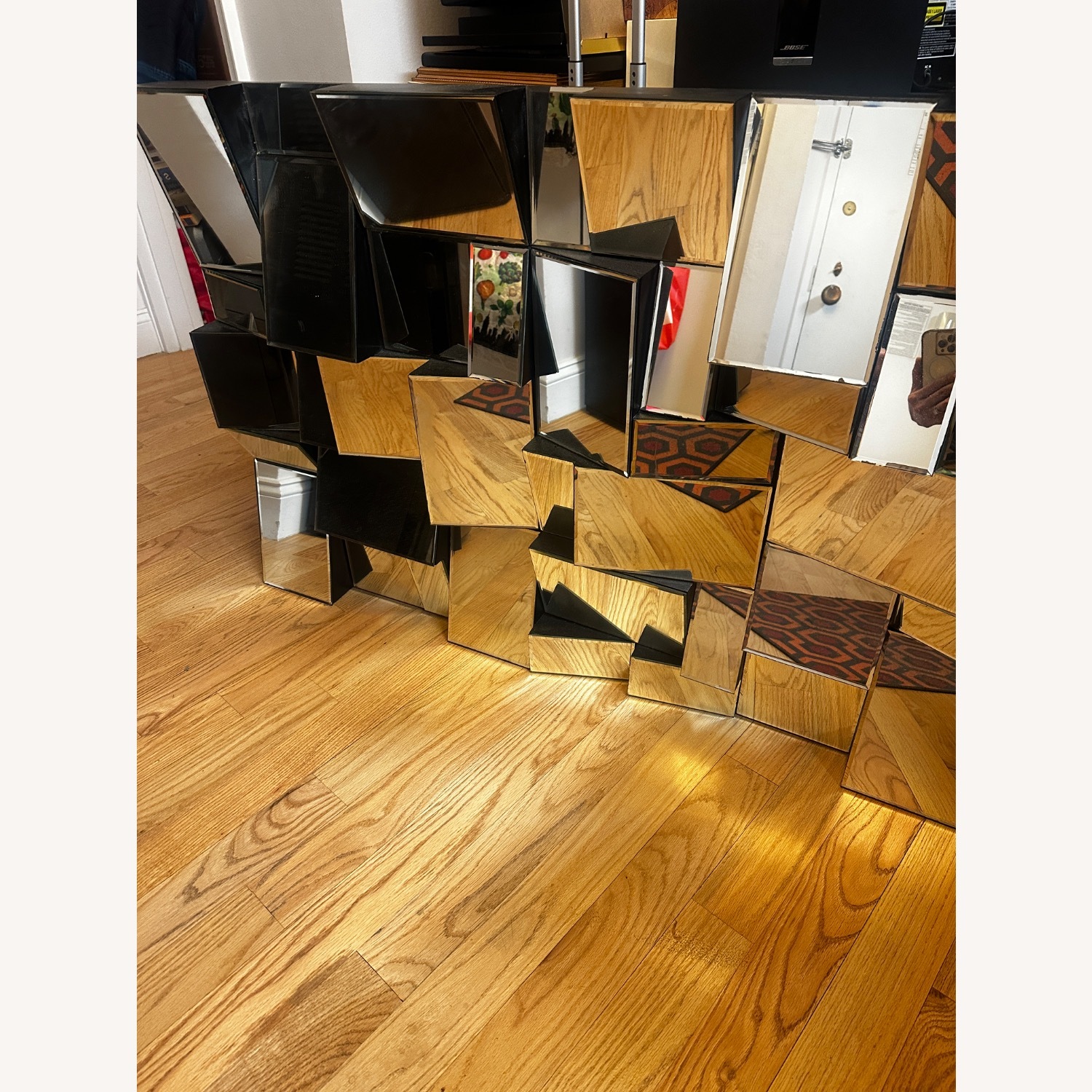 Silver Glass Wall Mirror - image-4