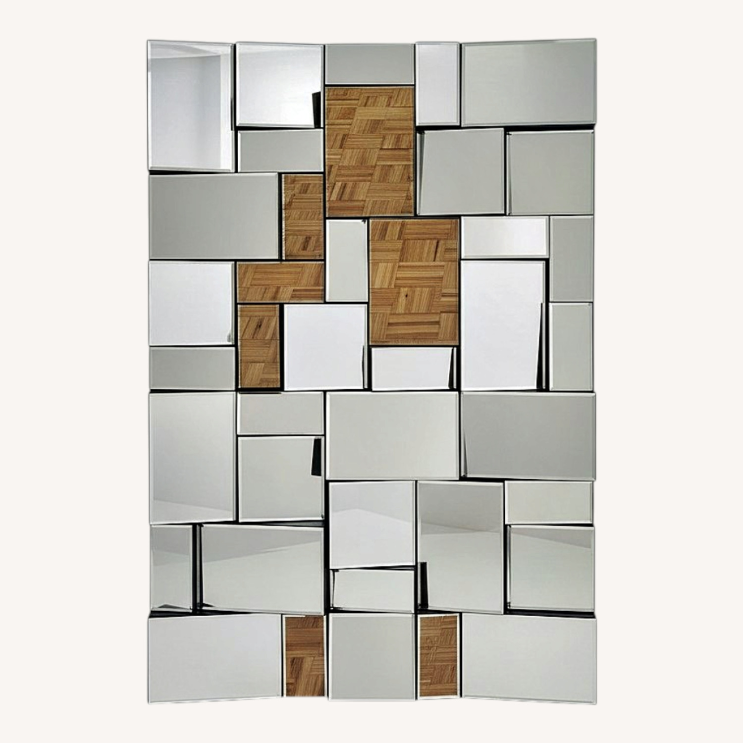 Silver Glass Wall Mirror - image-0