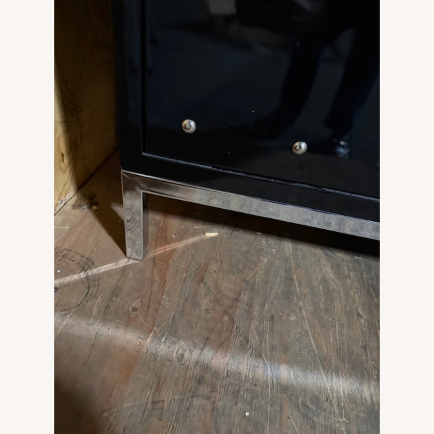 Worlds Away -Black Lacquer 4 Door Console Buffet - image-6