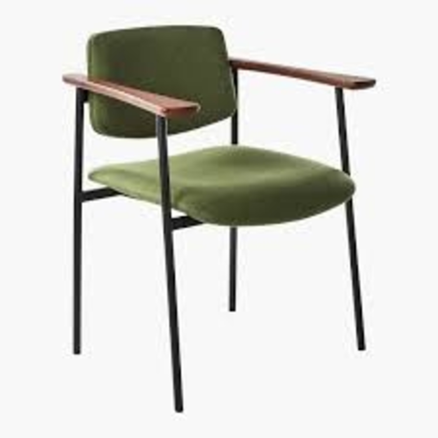 CB2 Green Fabric Dining Chairs - image-7
