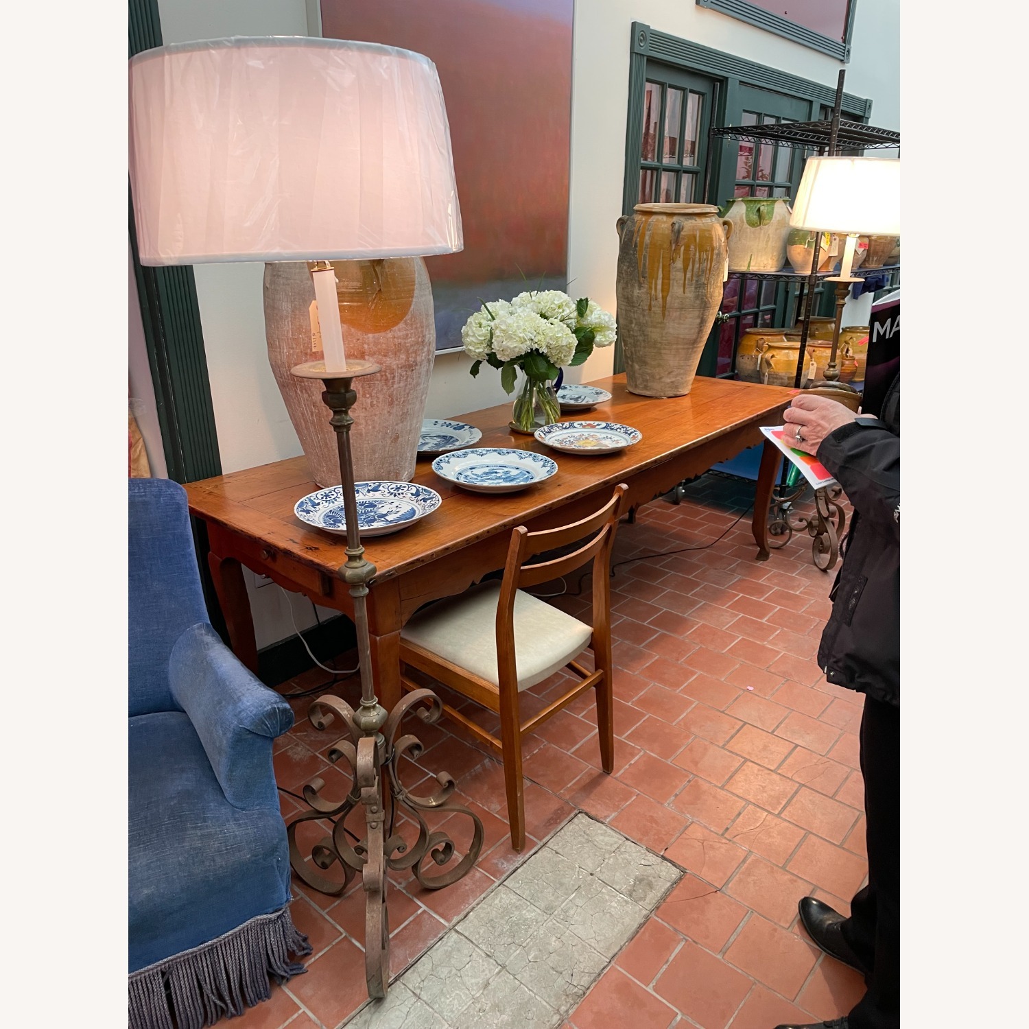 Antique French Farm Dining Table - image-1