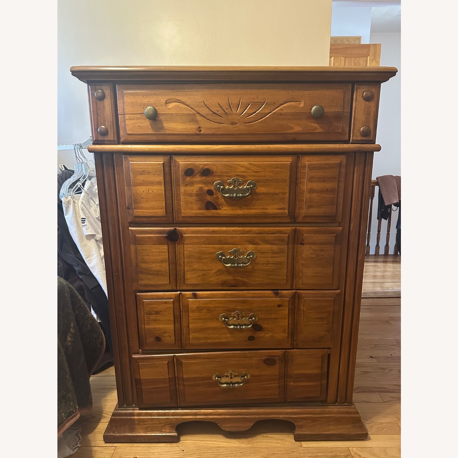 Broyhill Furniture Dark Brown Wood Dresser - image-1