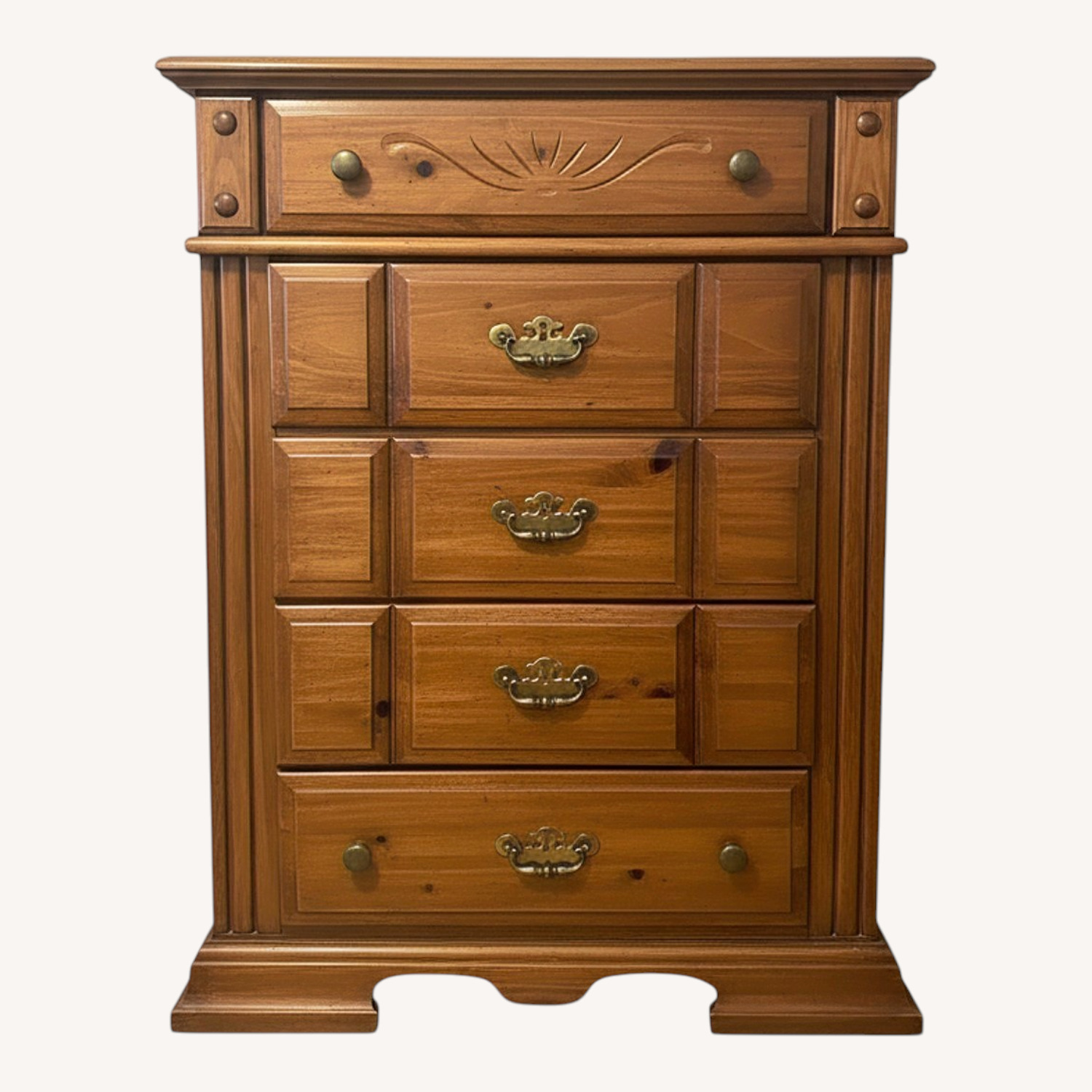 Broyhill Furniture Dark Brown Wood Dresser - image-0