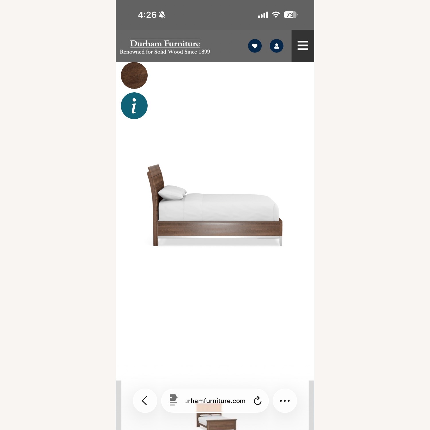 Durham Cherry Wood Queen Bed (Defined Distinction) - image-2