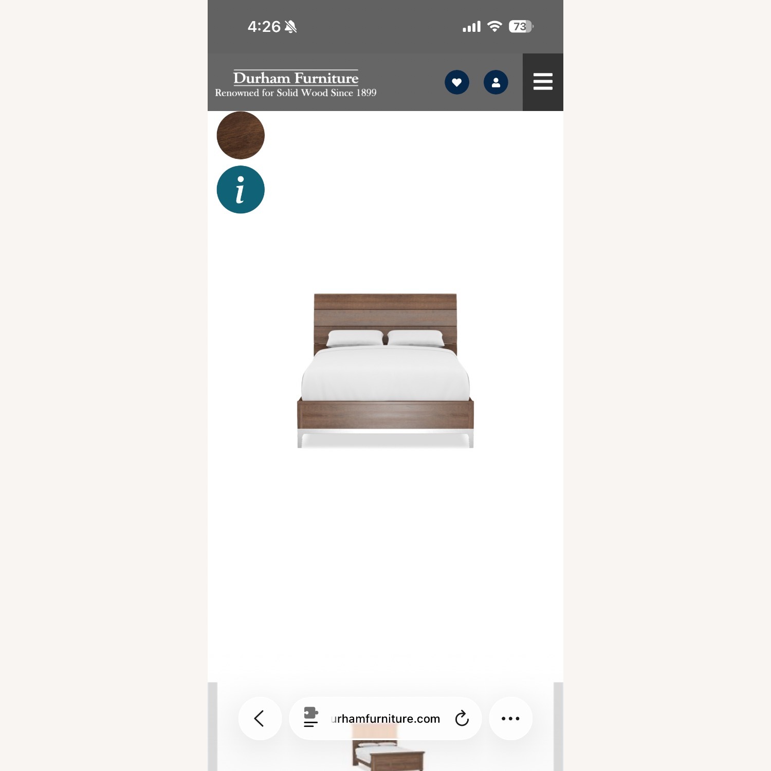 Durham Cherry Wood Queen Bed (Defined Distinction) - image-1