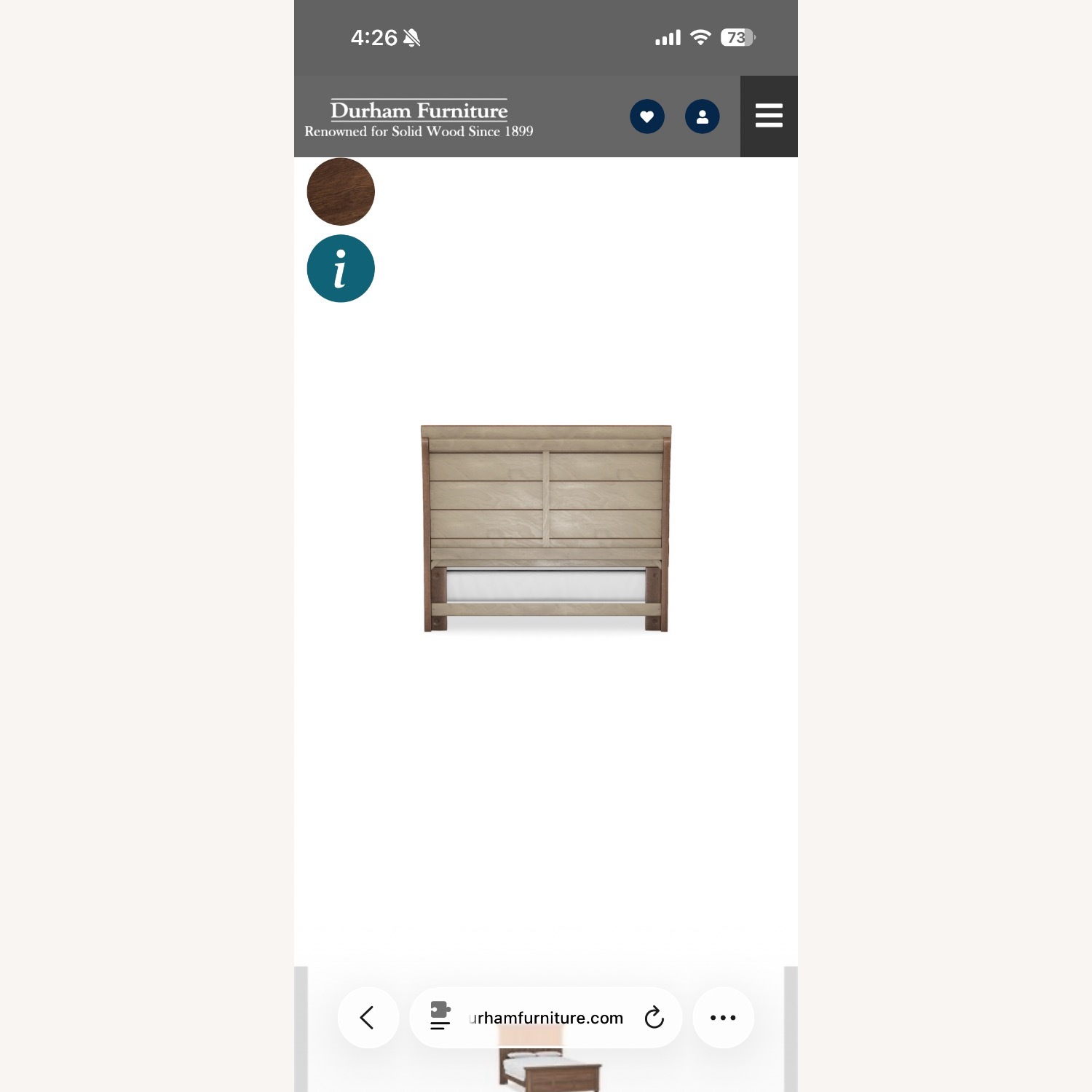 Durham Cherry Wood Queen Bed (Defined Distinction) - image-3