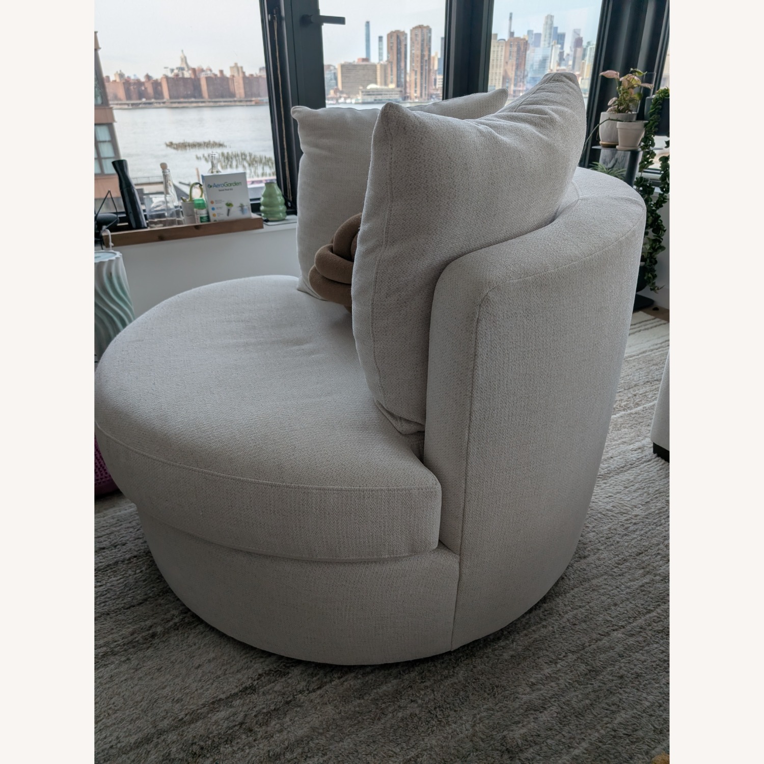 Pottery Barn Swivel Armchair 40" - image-2