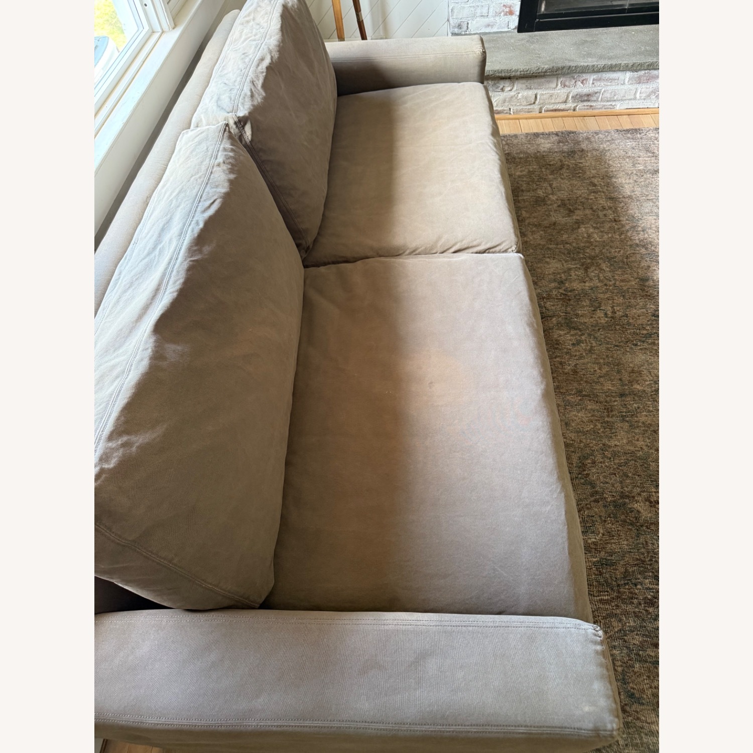 Restoration Hardware Maxwell Light Gray 3+ Seater Sofa - image-4