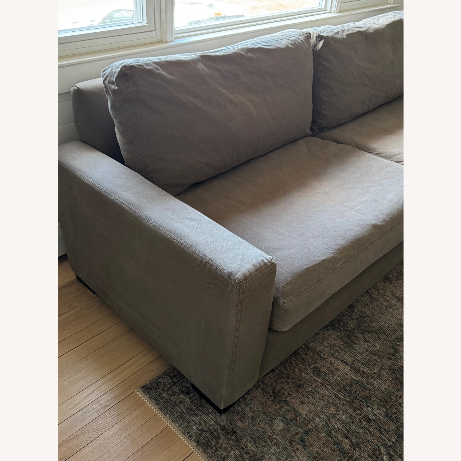 Restoration Hardware Maxwell Light Gray 3+ Seater Sofa - image-3