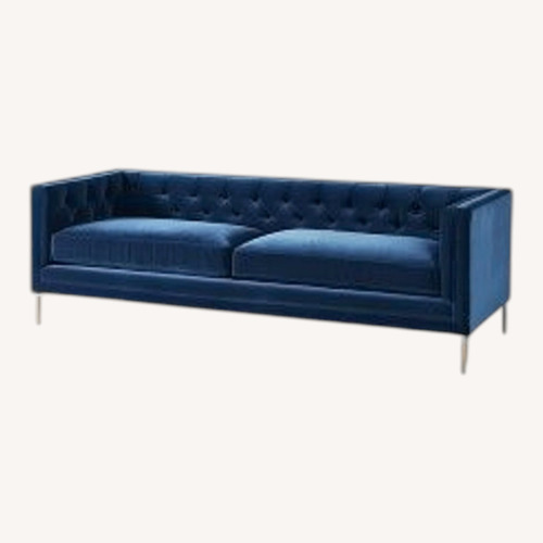 Used Anthropologie Mina Blue Fabric 3+ Seater Sofa for sale on AptDeco
