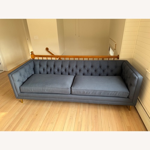 Used Anthropologie Mina Blue Fabric 3+ Seater Sofa for sale on AptDeco