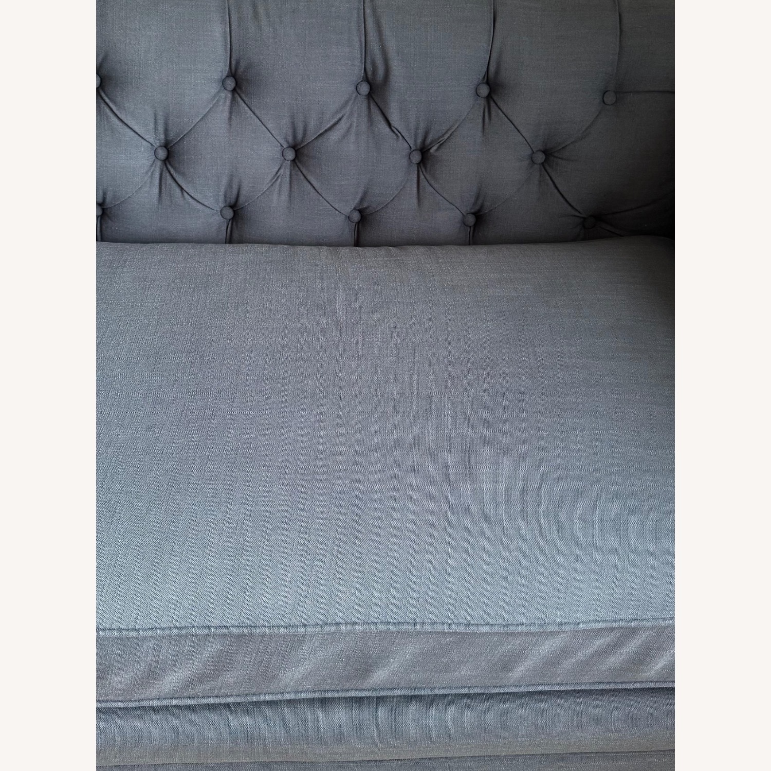 Anthropologie Mina Blue Fabric 3+ Seater Sofa - image-4