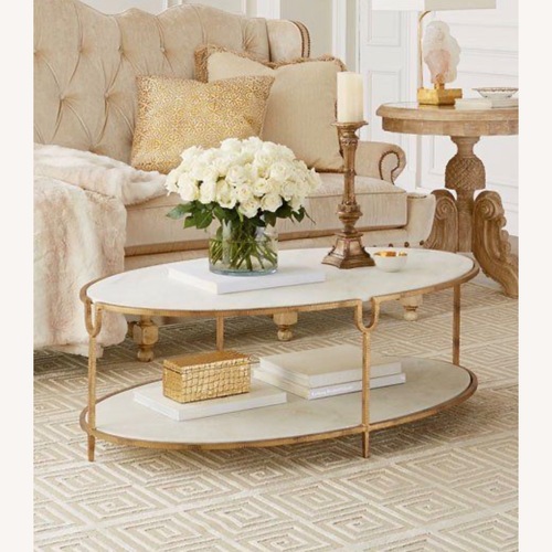 Used Global Views Olivia Marble-Top Coffee Table for sale on AptDeco