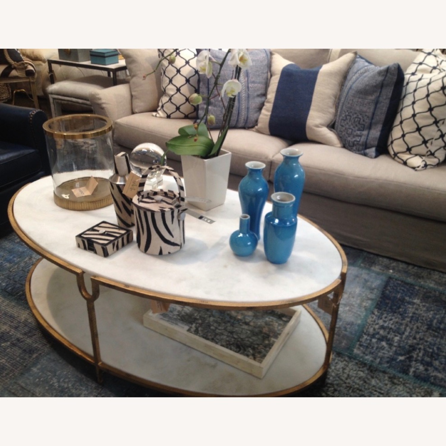 Global Views Olivia Marble-Top Coffee Table - image-4