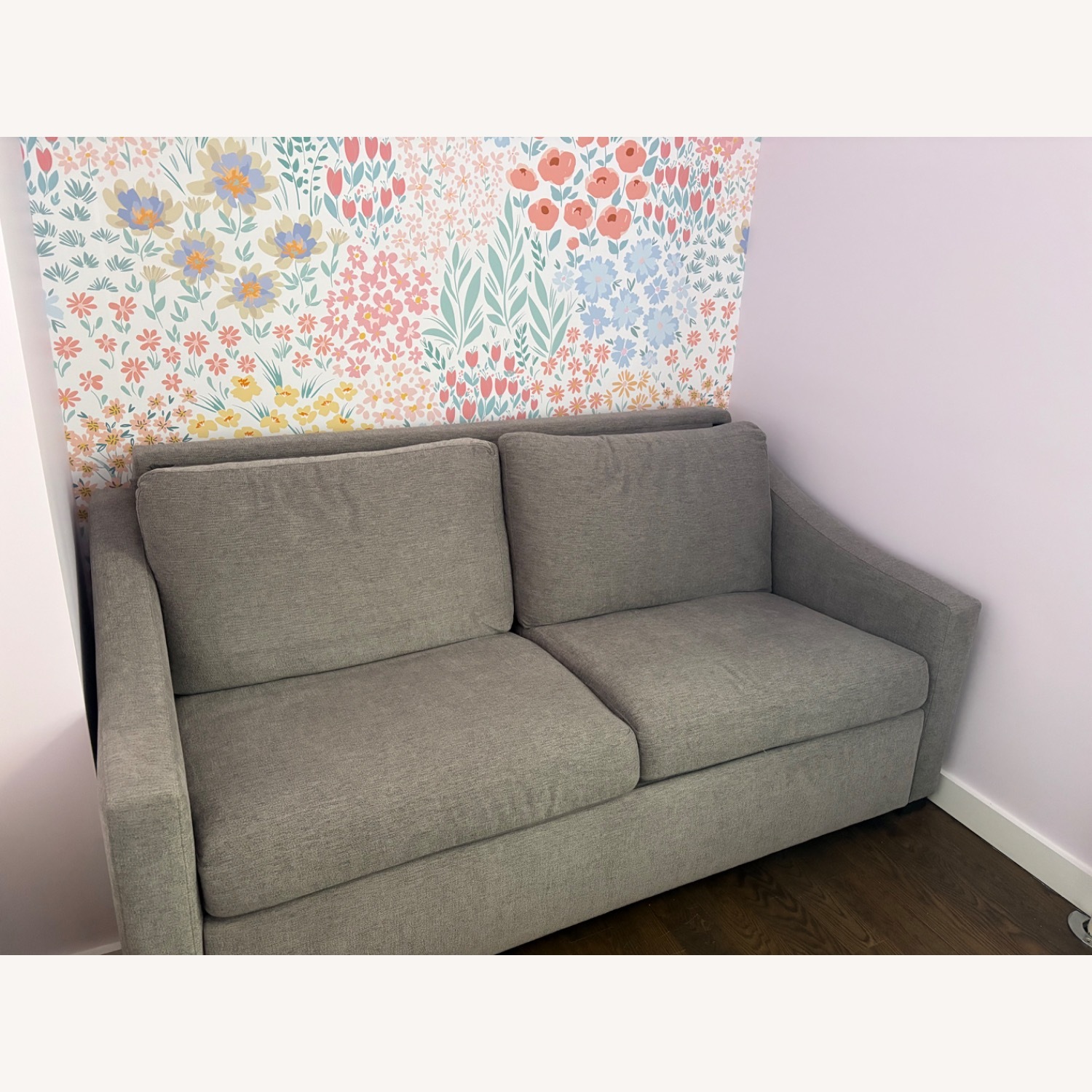 Crate & Barrel Light Gray Sleeper Sofa - image-2