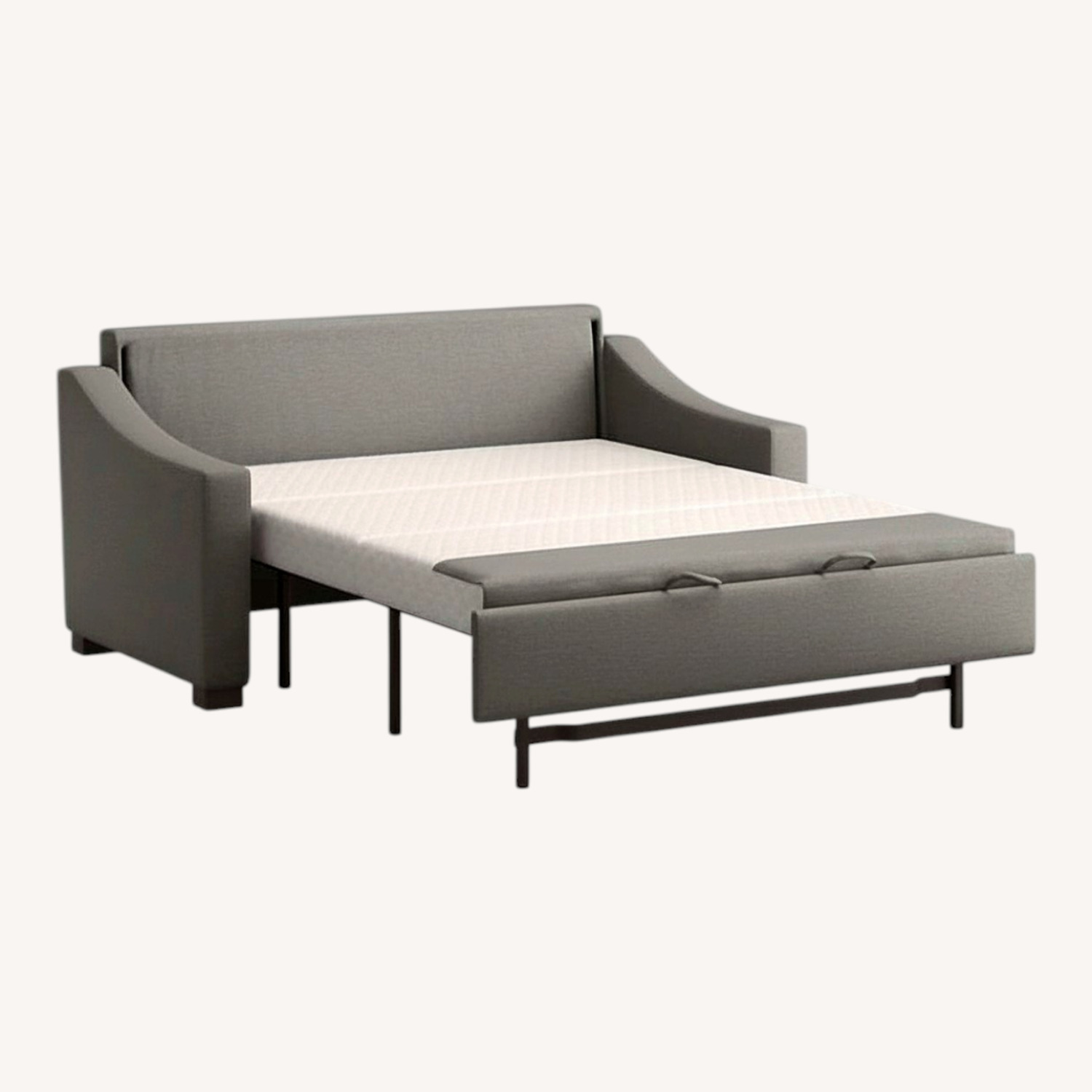 Crate & Barrel Light Gray Sleeper Sofa - image-4
