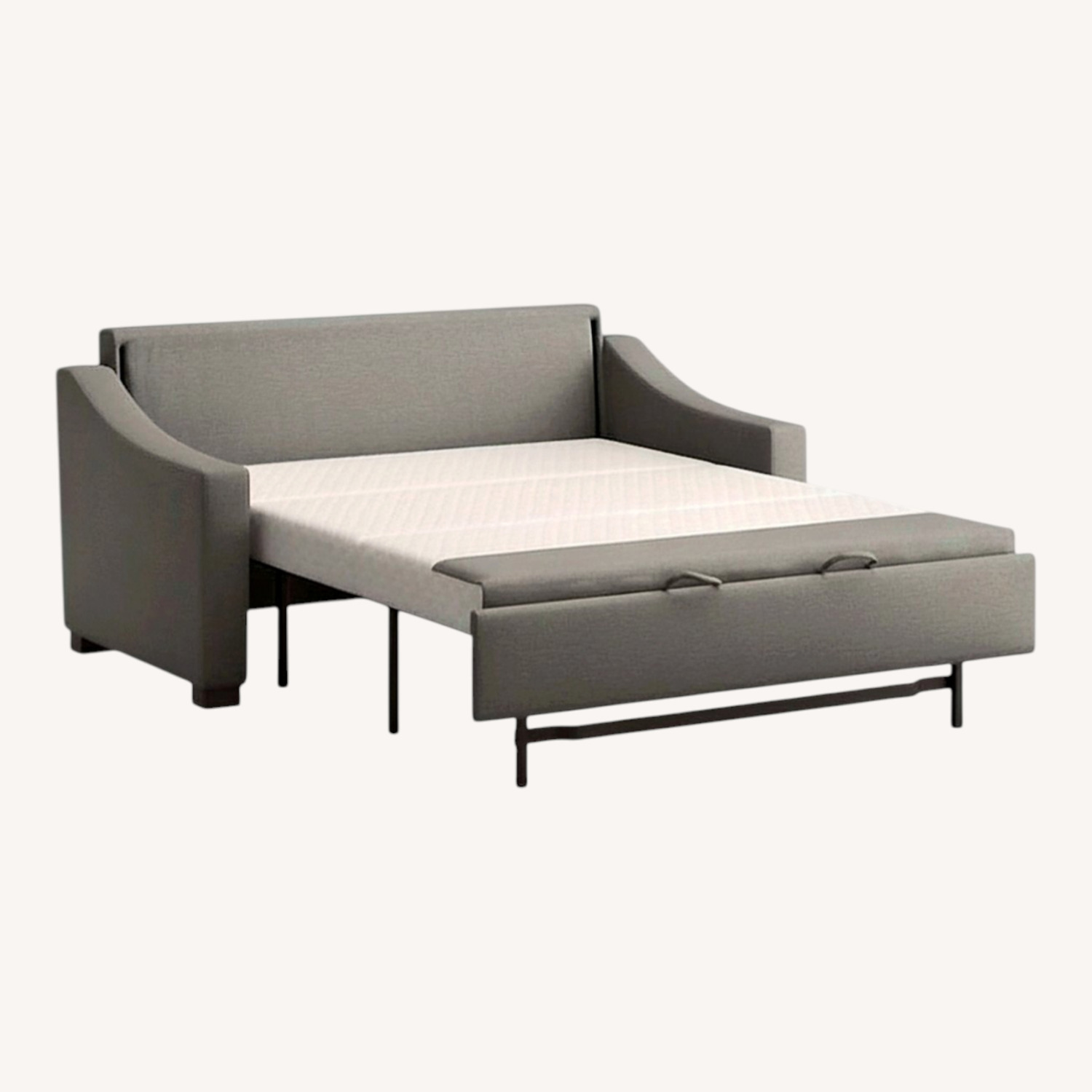 Crate & Barrel Light Gray Sleeper Sofa - image-5