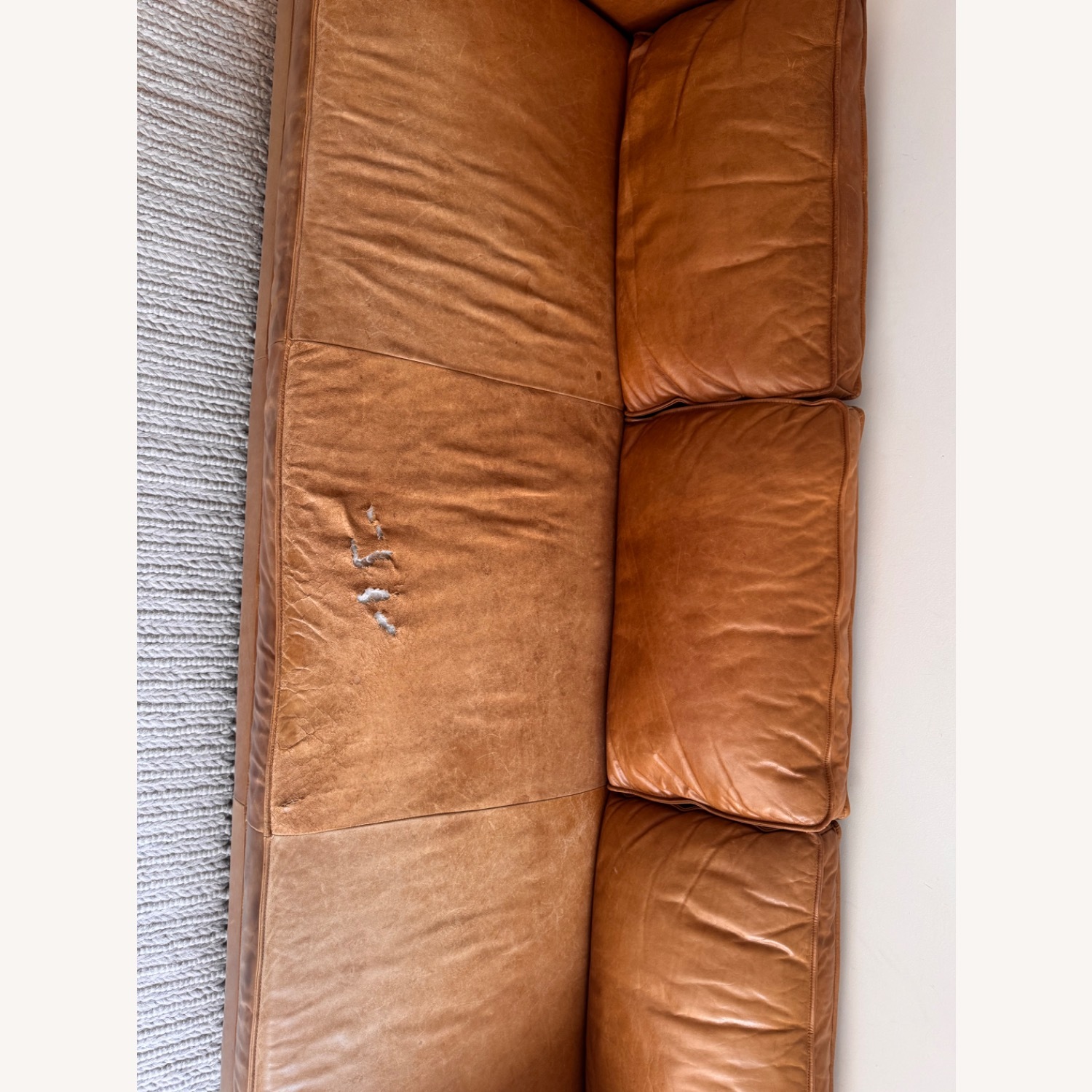 West Elm Axel Saddle Leather 3+ Seater Sofa  - image-6