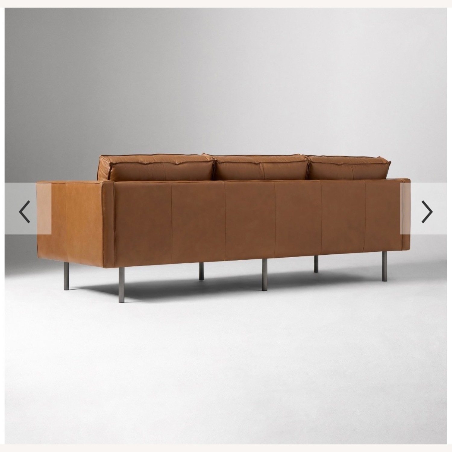 West Elm Axel Saddle Leather 3+ Seater Sofa  - image-4