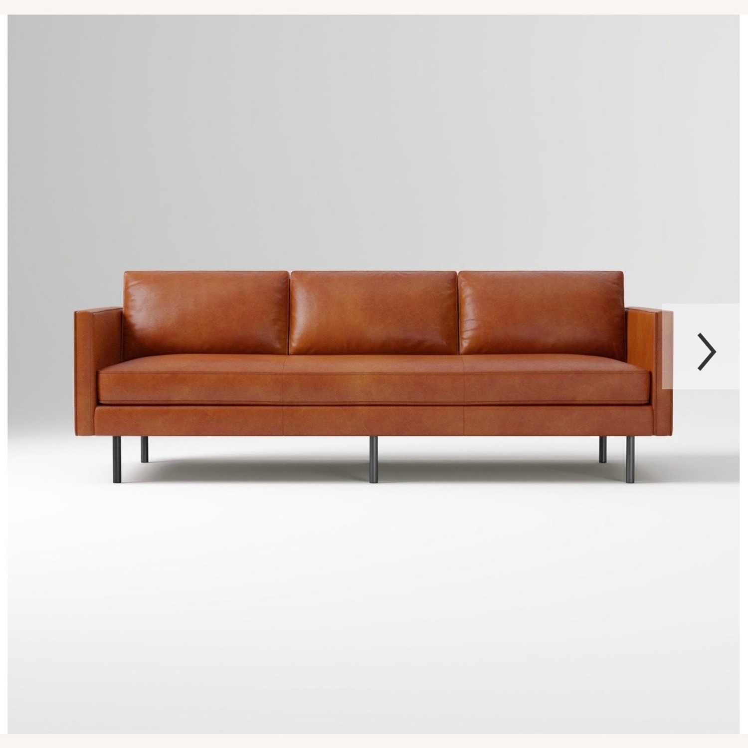 West Elm Axel Saddle Leather 3+ Seater Sofa  - image-1