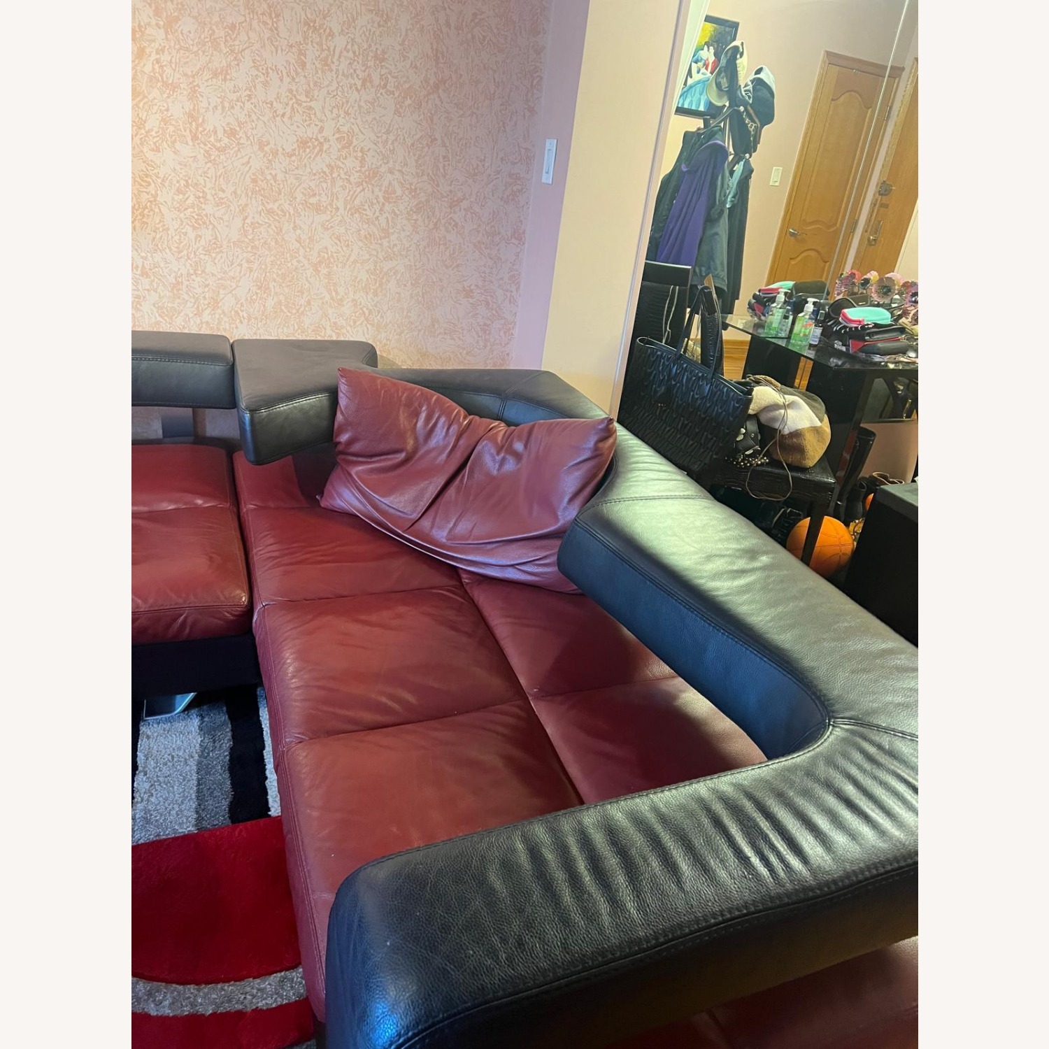 Formenti S.R.L. Red Leather 2 Piece Sectional - image-6