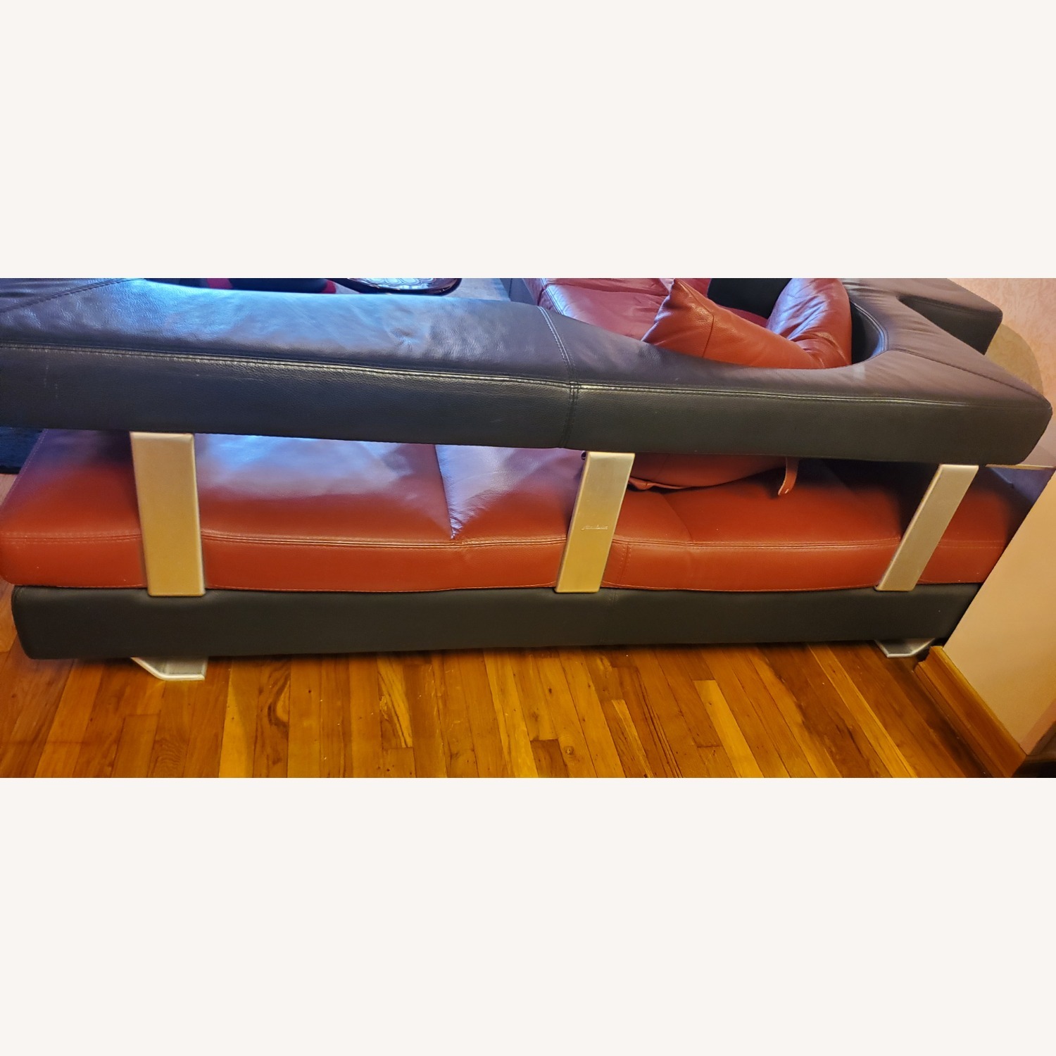 Formenti S.R.L. Red Leather 2 Piece Sectional - image-7
