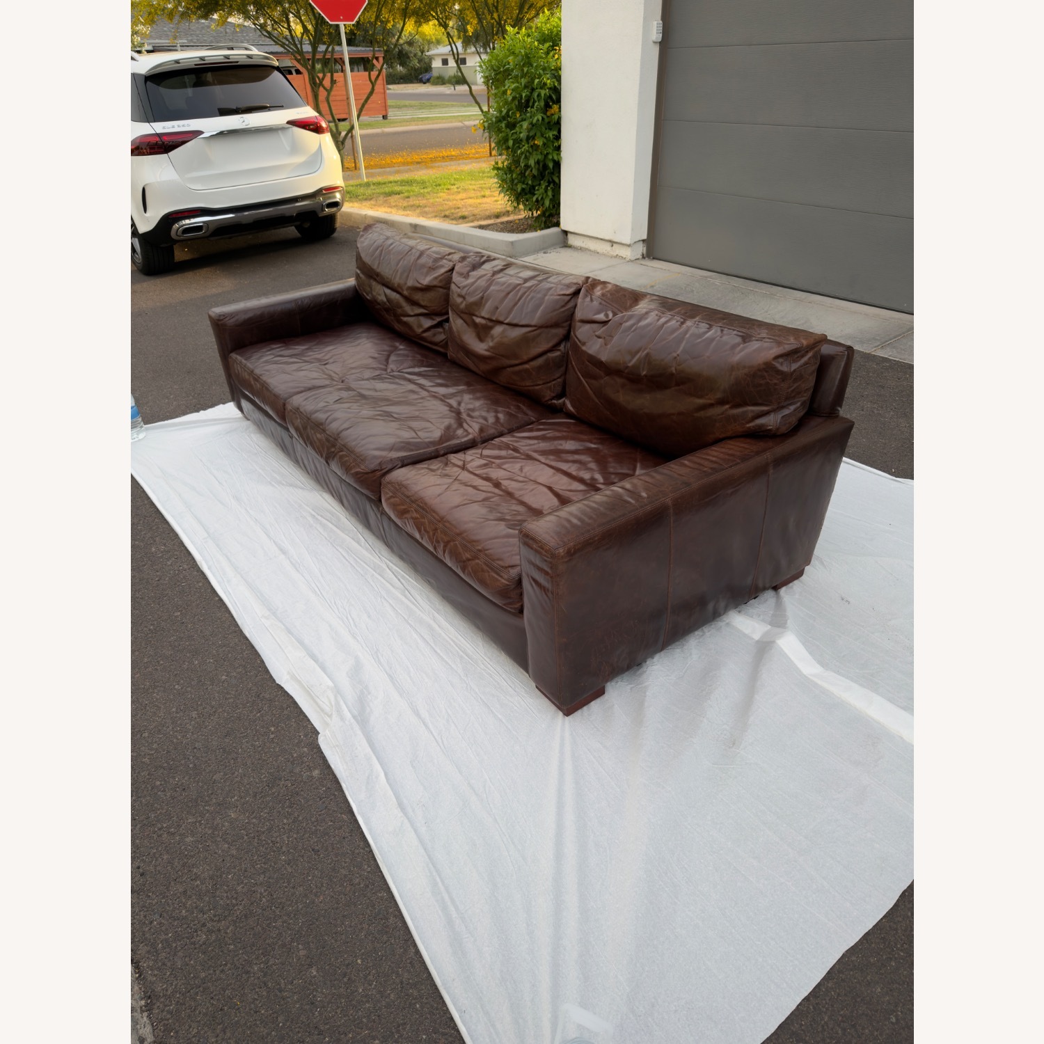 Restoration Hardware Maxwell Dark Brown 3+ Seater Sofa - image-3