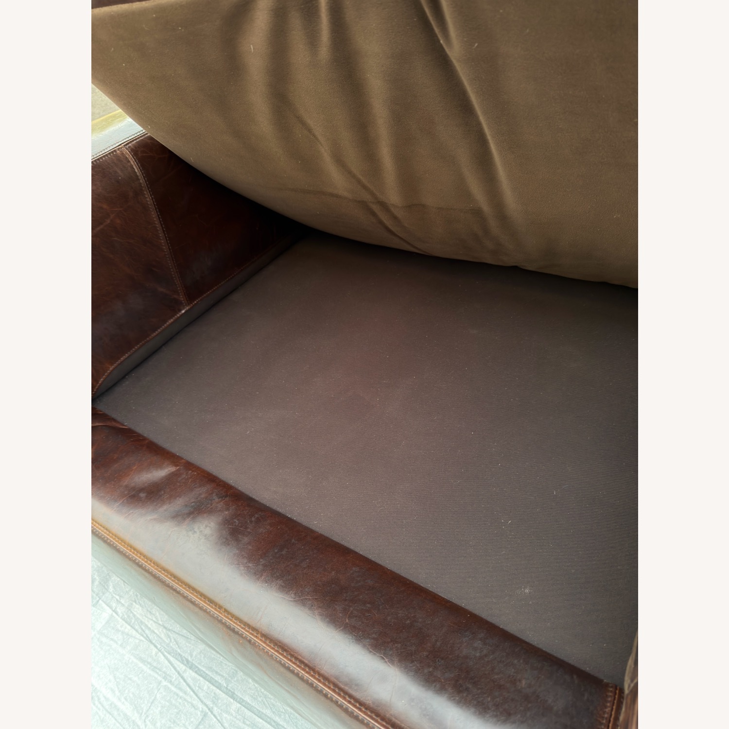 Restoration Hardware Maxwell Dark Brown 3+ Seater Sofa - image-4