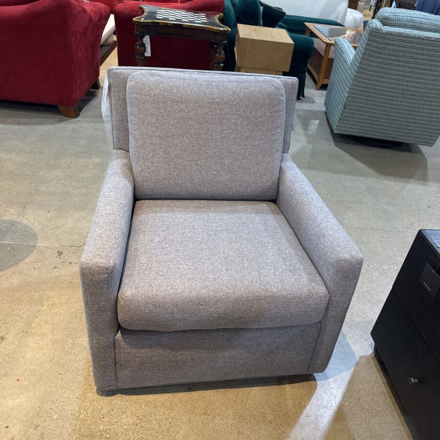 England Inc. Upholstered Fabric Swivel Chair - image-2