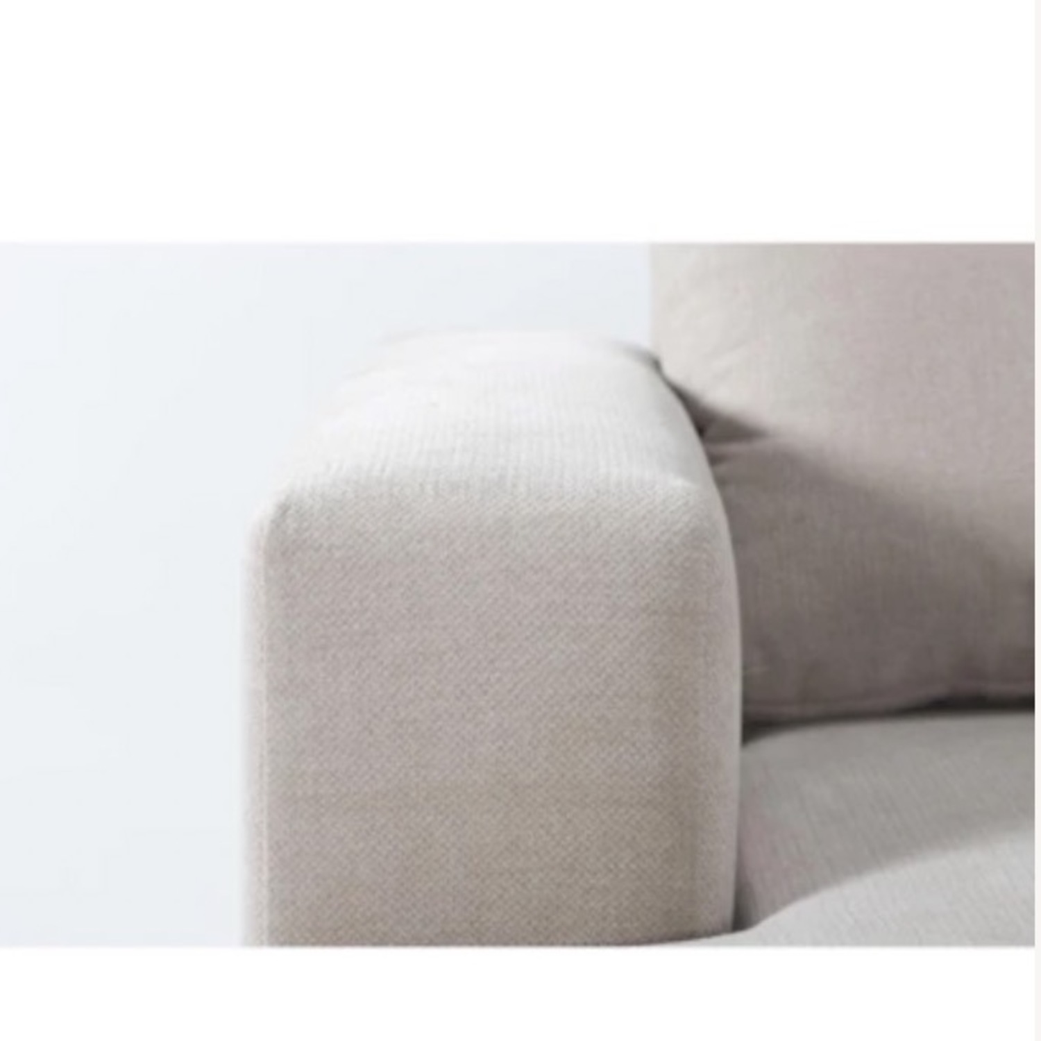 Living Spaces Bonaterra Sand Beige Fabric 97" Sofa with Reversible Chaise - image-6