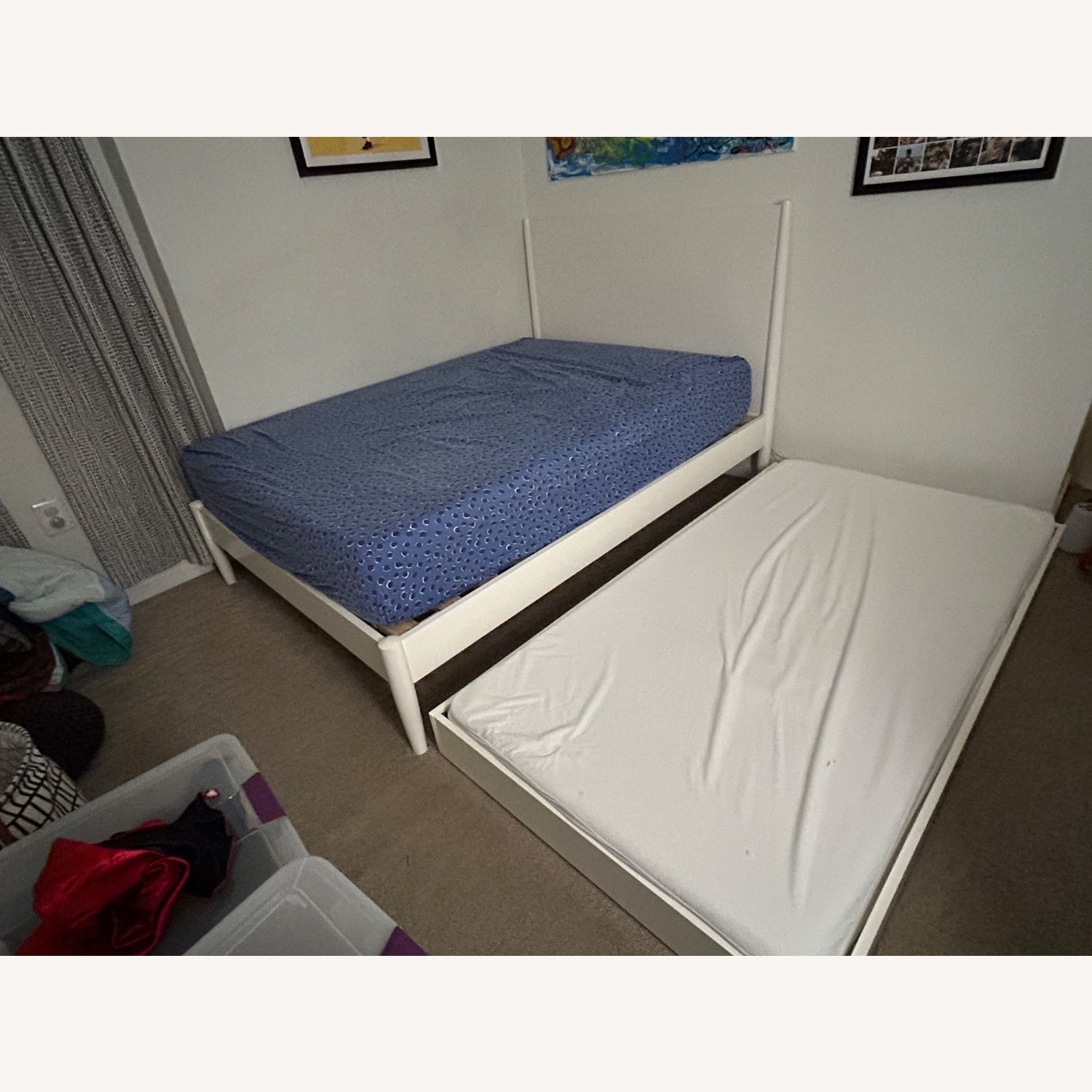 West Elm VII Full Mid Century Bed + Trundle - image-2