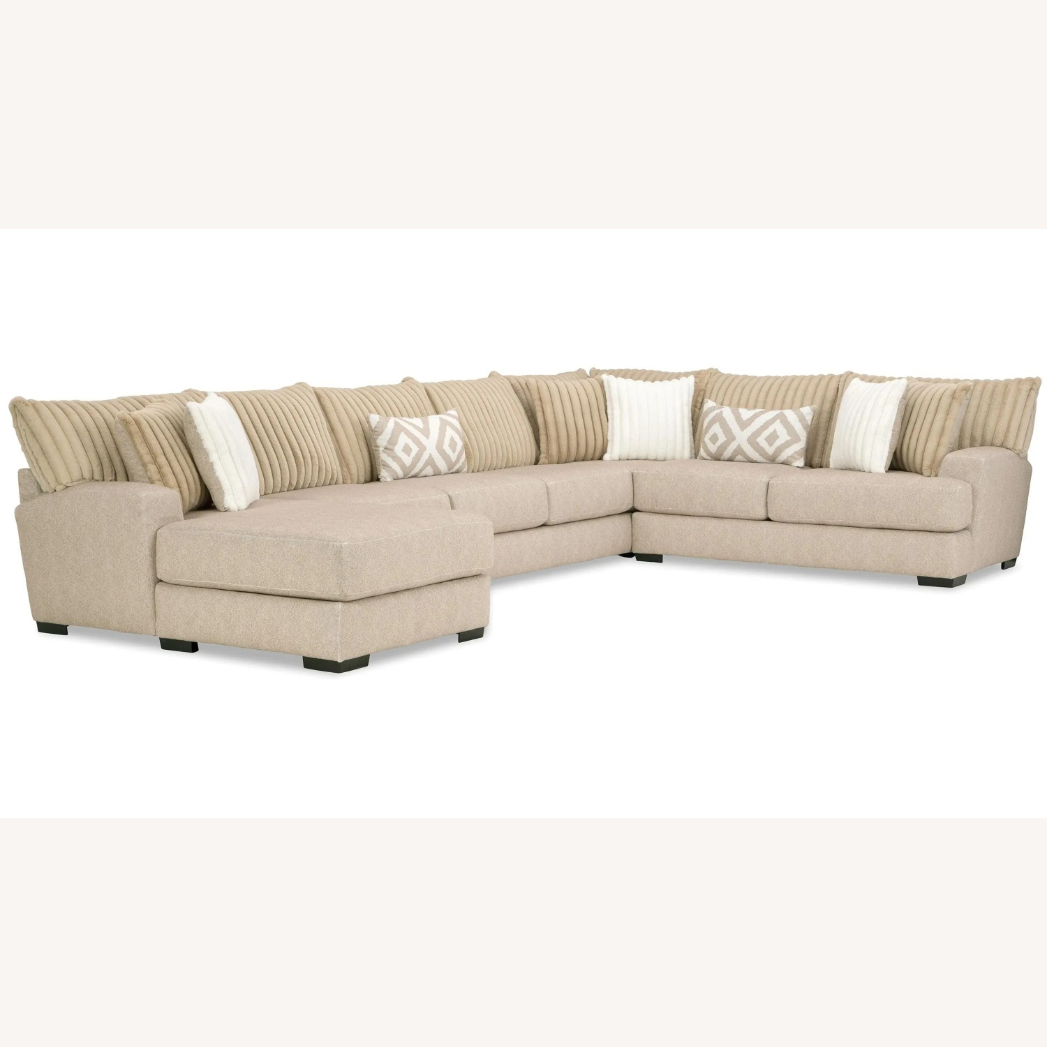 Raymour & Flanigan Natural 3+ Piece Sectional - image-5