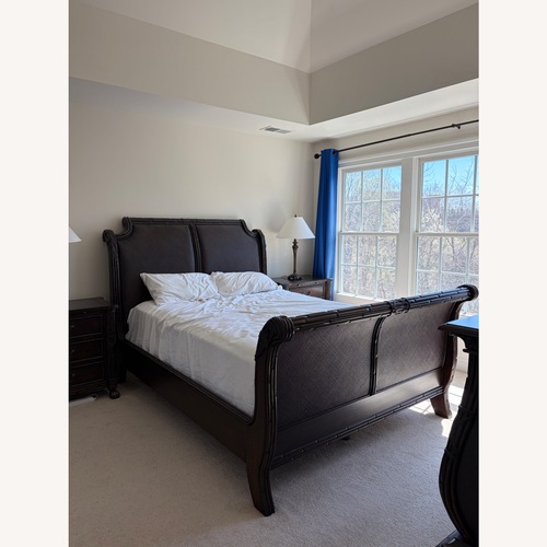 Used American Signature Furniture Dark Brown Queen Bed for sale on AptDeco