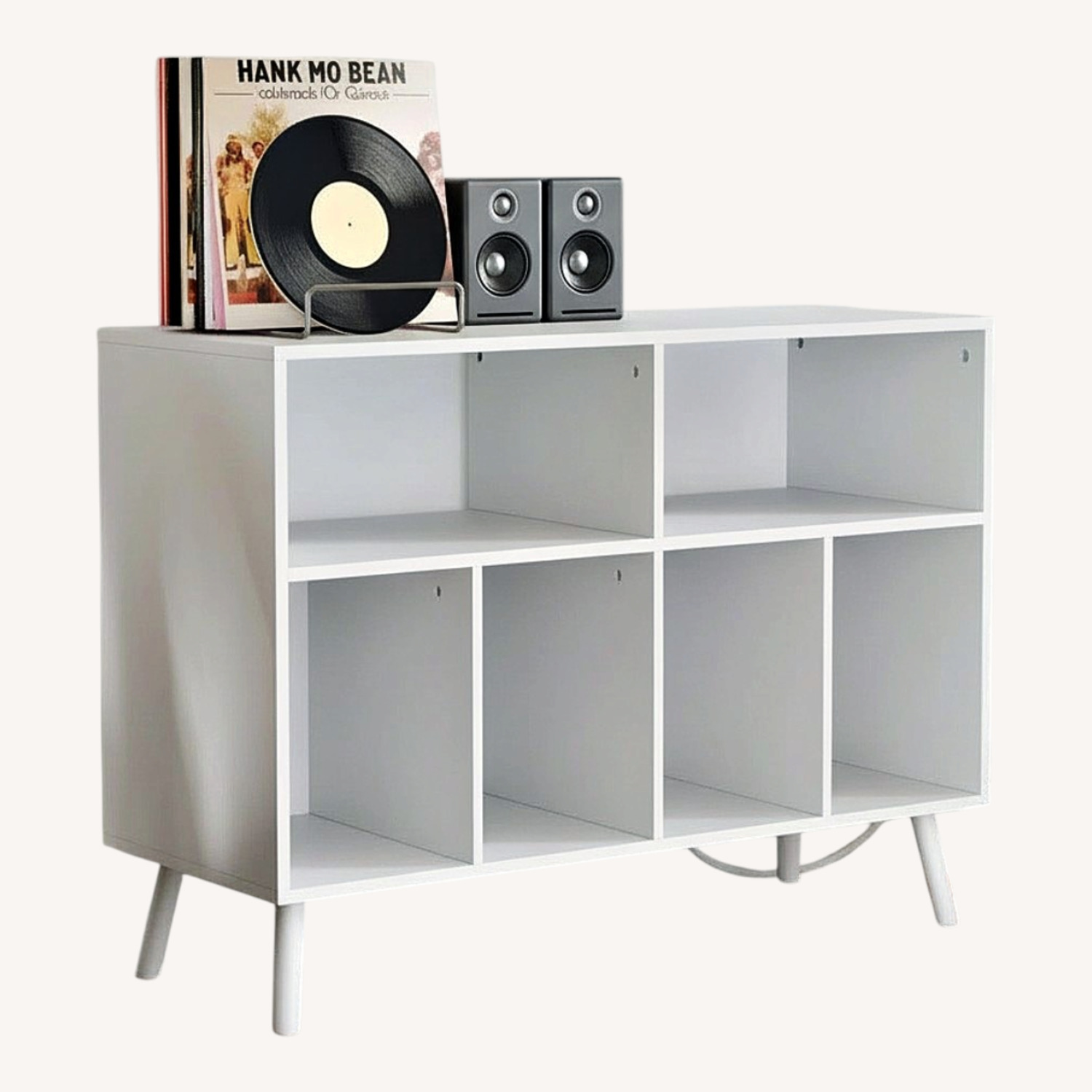 Jhamal Record Player Stand with Charging Station - image-5