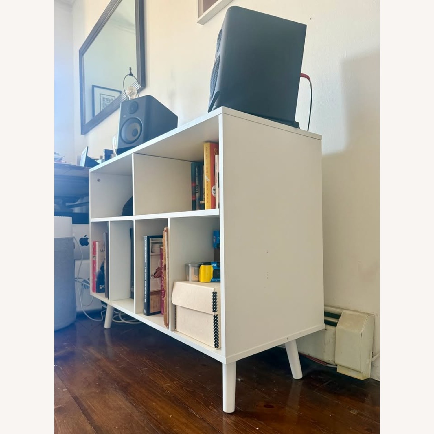 Jhamal Record Player Stand with Charging Station - image-2