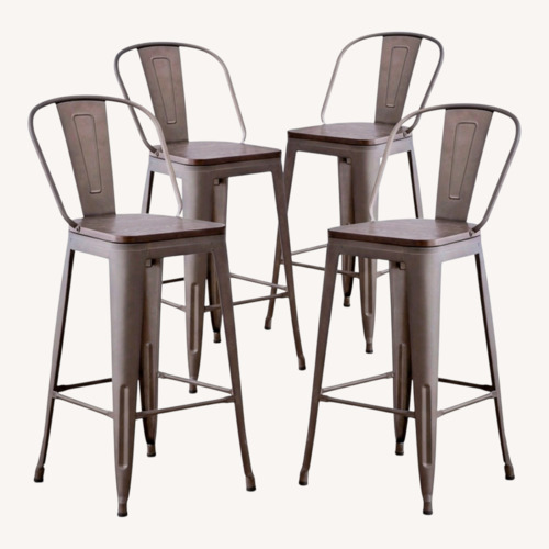 Used Dark Brown Metal Dining Chair for sale on AptDeco