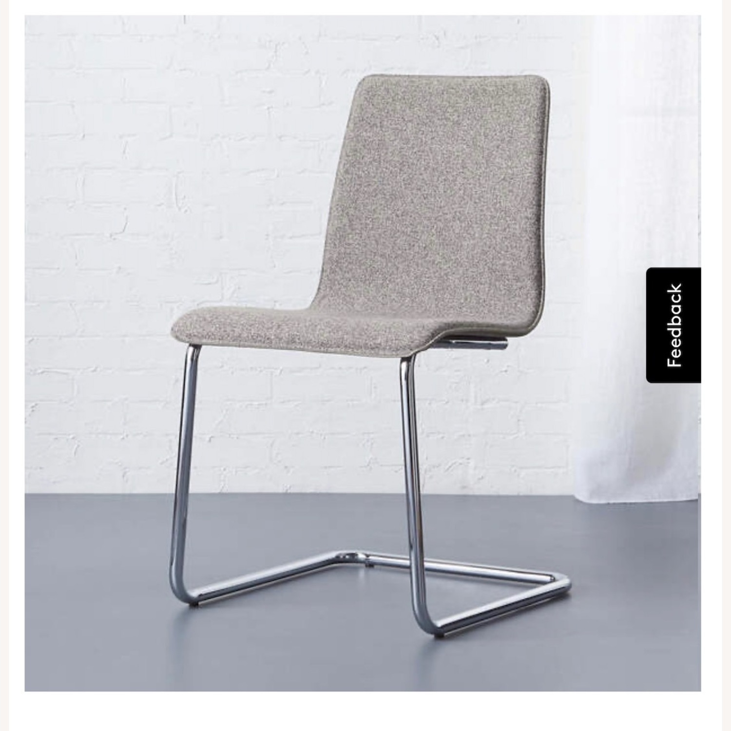 CB2 Eac Light Gray Dining Chairs - image-1