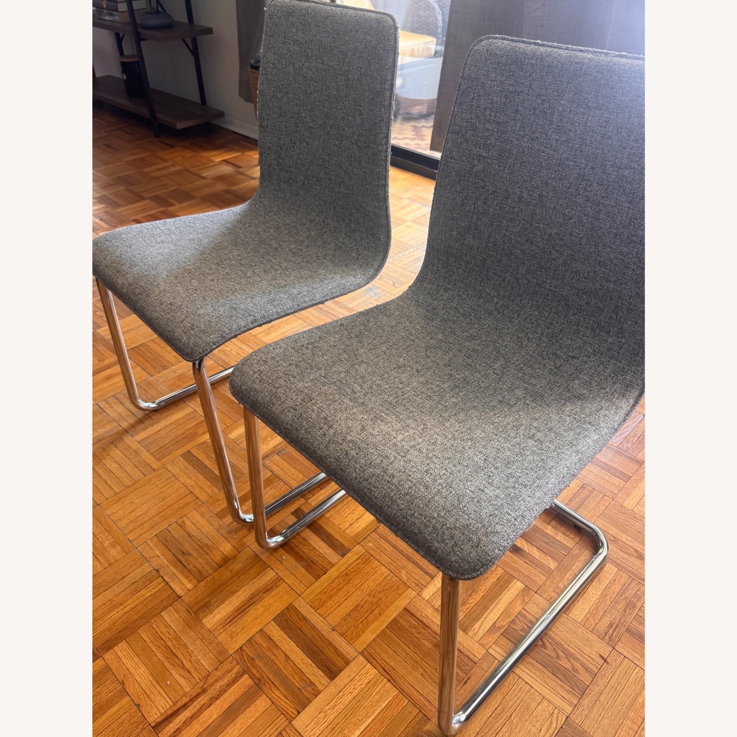 CB2 Eac Light Gray Dining Chairs - image-2