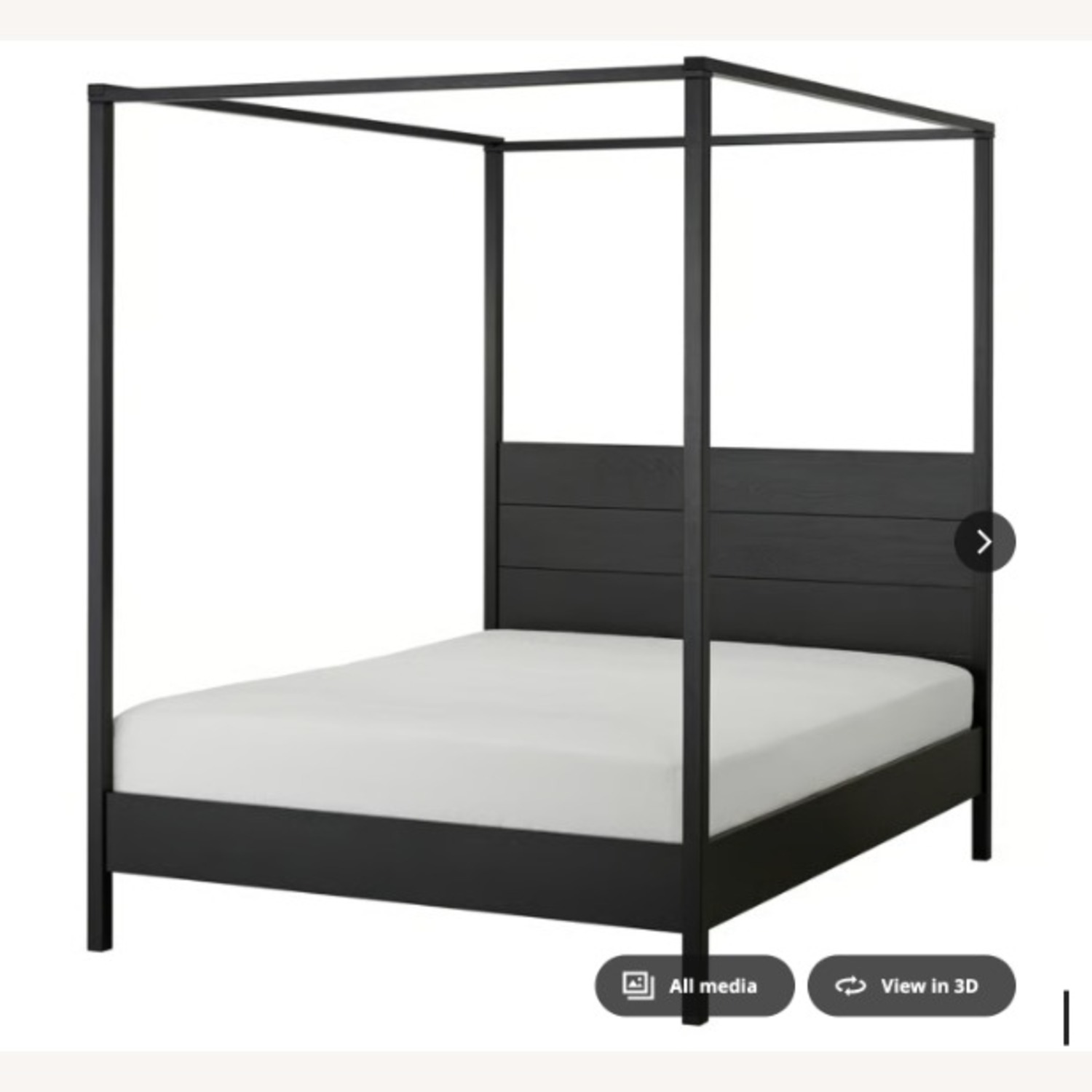 IKEA Yttervåg Black Wood Queen Bed - image-2