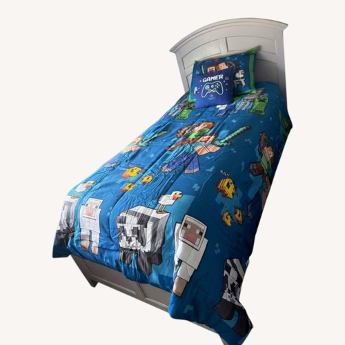 Used Raymour & Flanigan Kylie Light Gray Twin Bed for sale on AptDeco