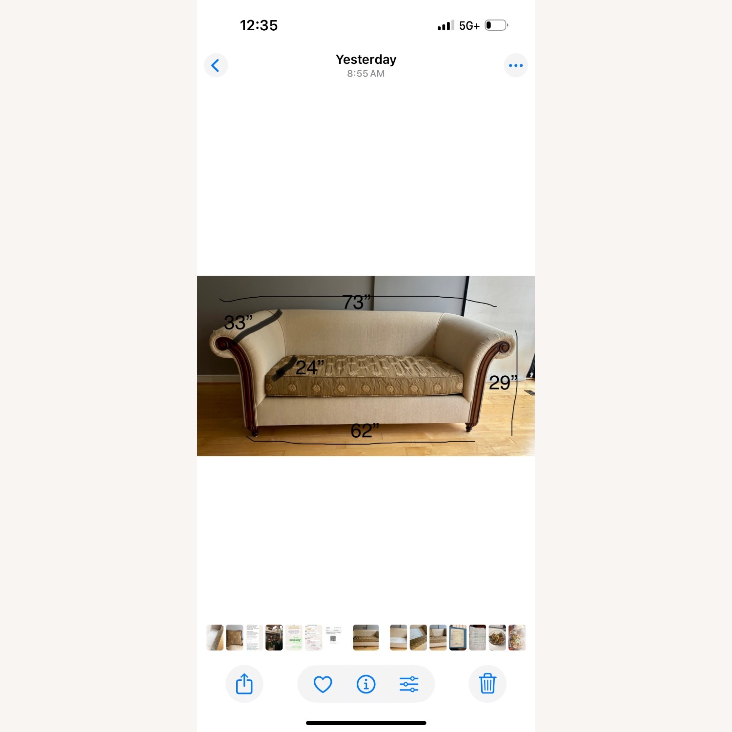 Designer Classic Hand Carved Fabric Sofa   - image-2