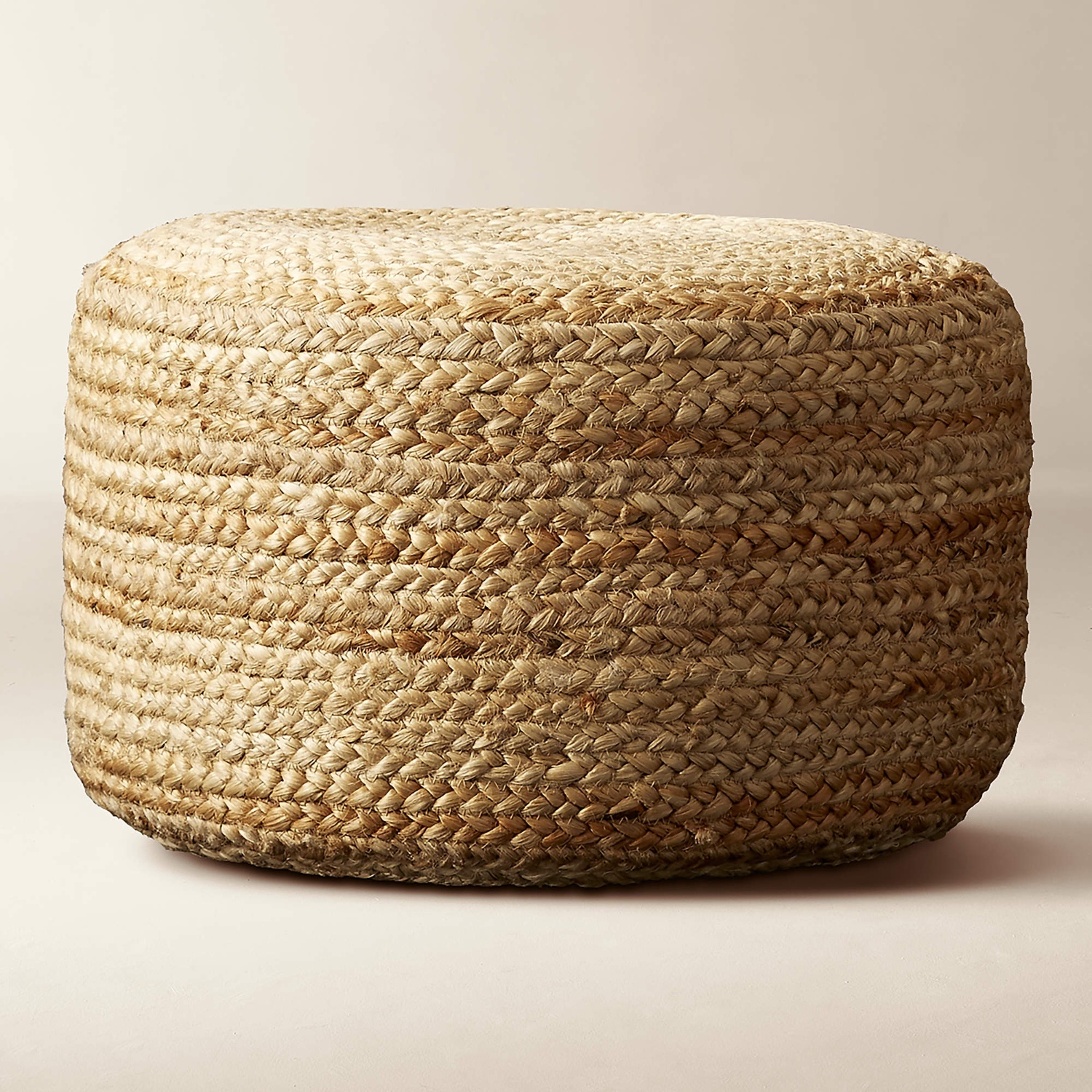 CB2 Braided Natural Jute Pouf (Small) - image-6