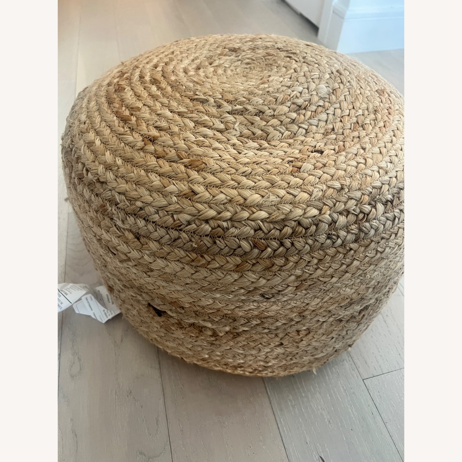 CB2 Braided Natural Jute Pouf (Small) - image-2
