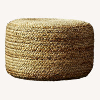 CB2 Braided Natural Jute Pouf (Small)