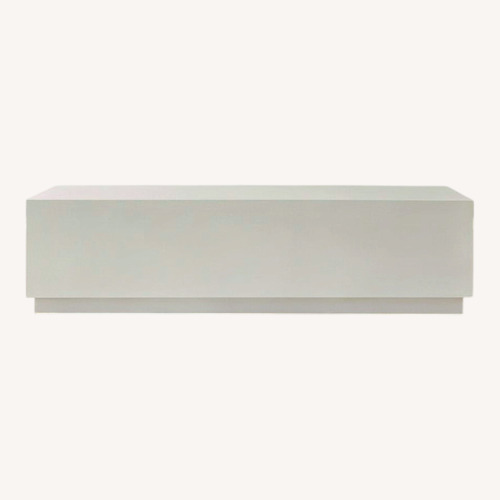 Used CB2 White Concrete Coffee Table for sale on AptDeco