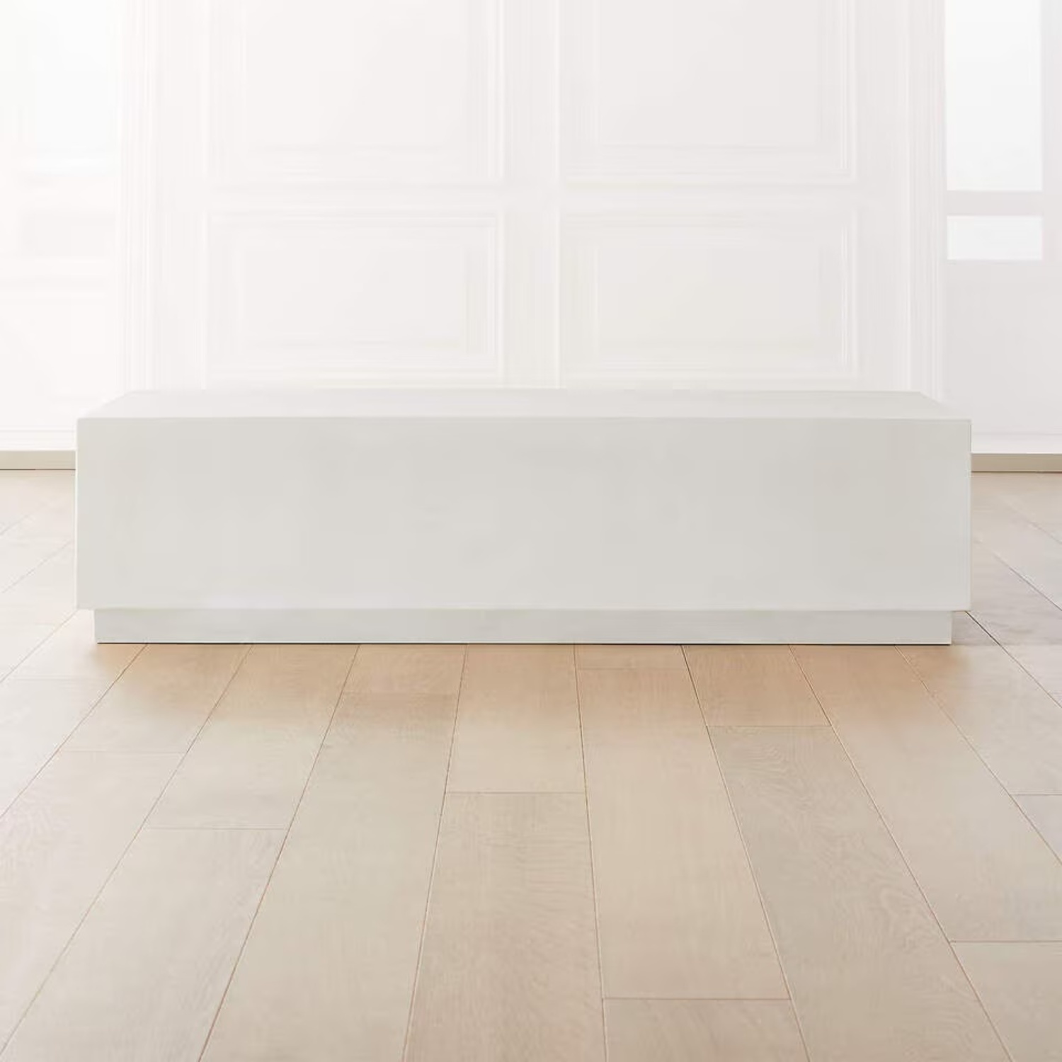 CB2 White Concrete Coffee Table - image-5