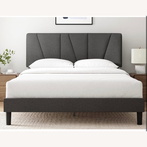 Used Zinus Full Maya Upholstered Bed Frame for sale on AptDeco
