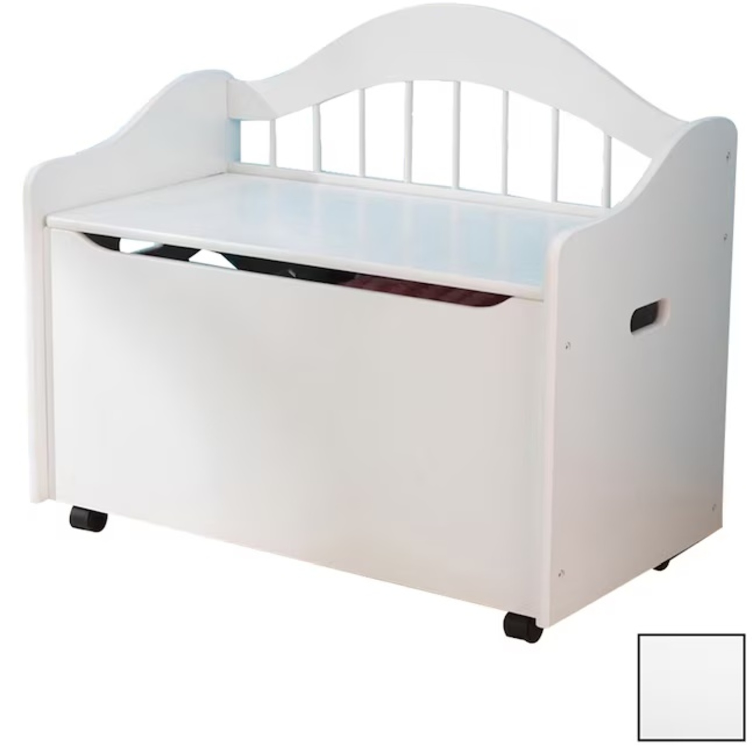 White Wood Toy Chest - image-6